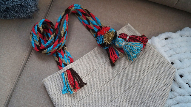 Bolso Beige Estilo Mochila Wayuu