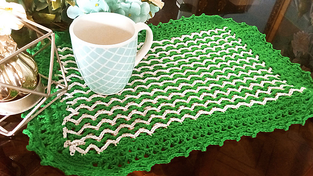 Individual Bicolor a Crochet