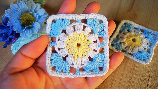 Granny Cuadrado de Margarita a Crochet
