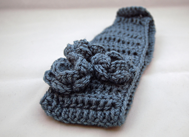 Earwarmer Headwrap with Roses