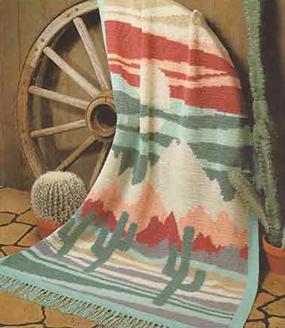 Desert Scene Afghan 6973-615
