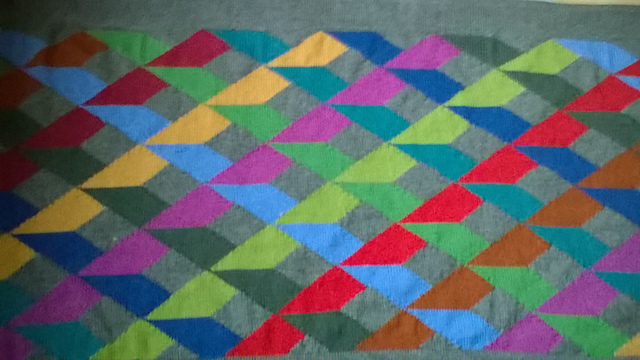 Upscale Tumbling Blocks Throw