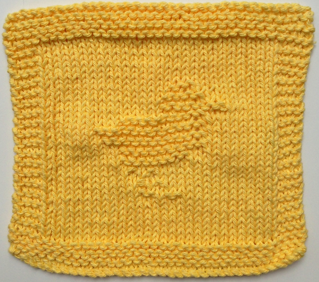 Little Chick Knitted Dishcloth