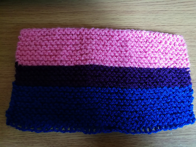 Bisexual Pride Flag Knitted