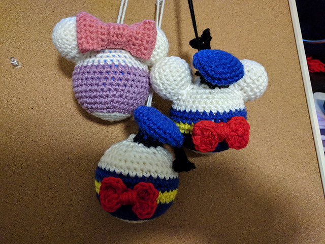 Donald Duck and Daisy Christmas Ornaments