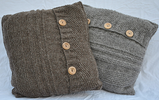 Stripy textured cushion
