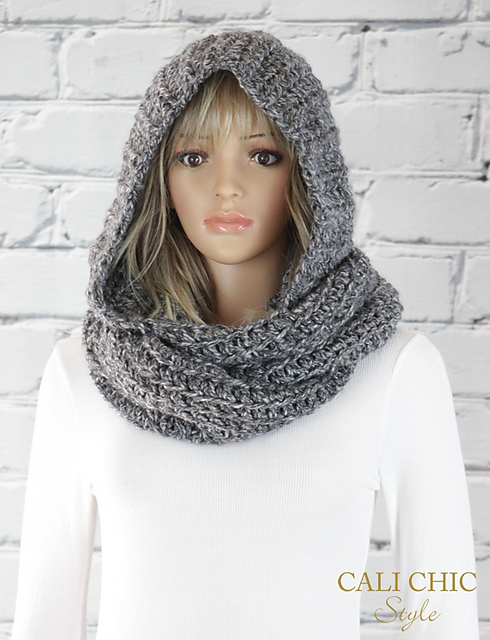Ravelry: Alexia Hooded Scarf #800 pattern by Kyoko - Cali Chic