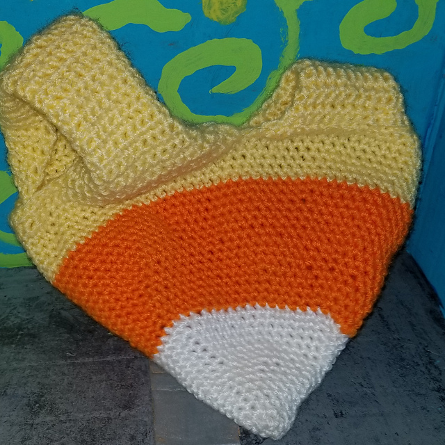 Candy Corn Japanese Knot Bag