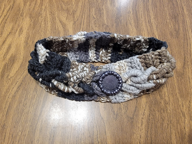 Crochet braided headband