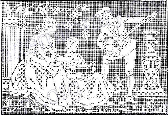 Man Plays Music for Two Women