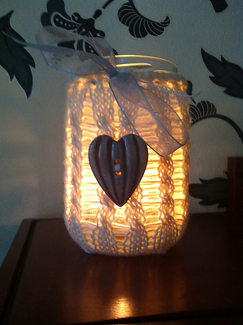 Dropstitch Candle Cozy