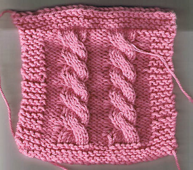 Cabled Washcloth