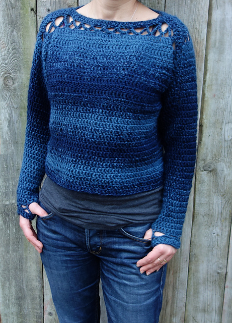 Blues Cropped Sweater