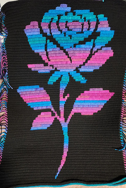 Mosaic Rose Wall Hanging