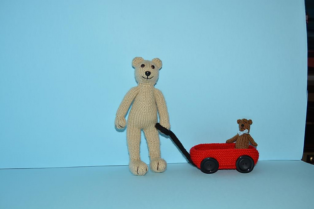 Tessa Teddy With Little Red Wagon