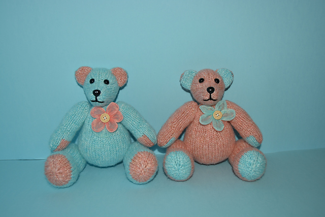 The Button Twin Teddy Bears