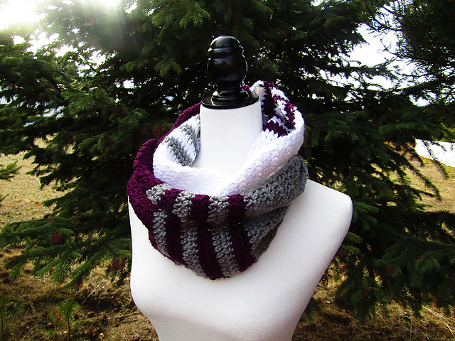 Stash Busting Striped Scarf