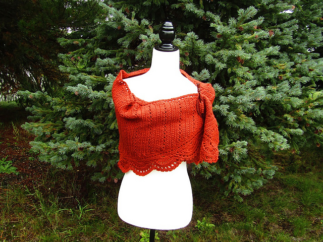 Fiery Sunset Shawl