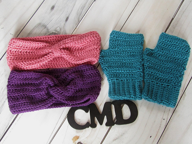 Twisted Gloves & Ear Warmers