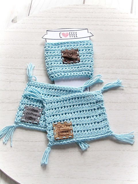 Ice Blue Mug Rug & Coffee Cozy