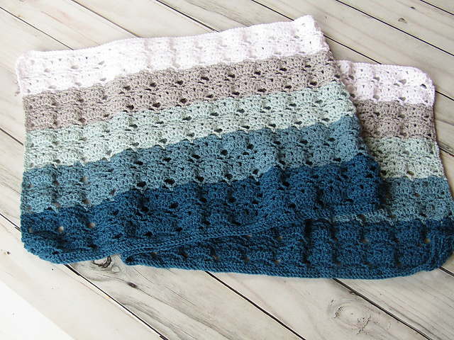 Aqua Gradient Shawl