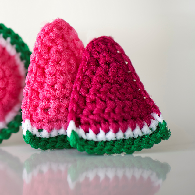 Watermelon slice scrubbie