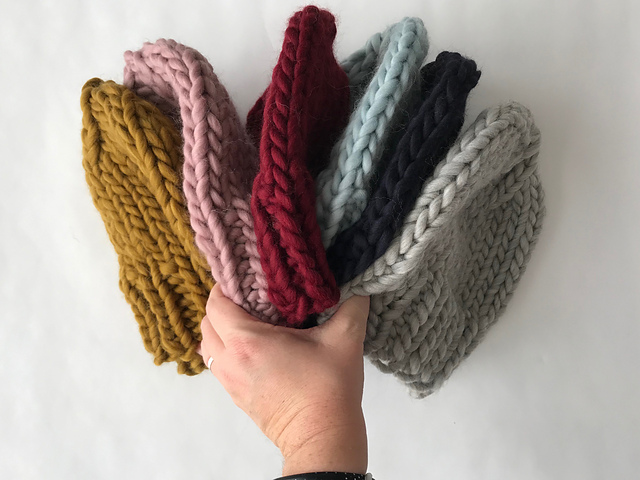 Chunky knit beanies 3 ways