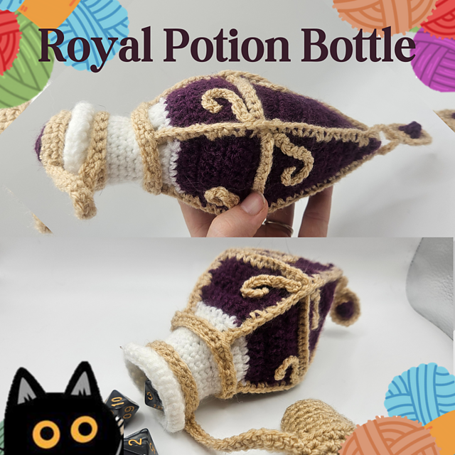 Crochet Potion Bottle Dice Bag Royal Potion Bottle
