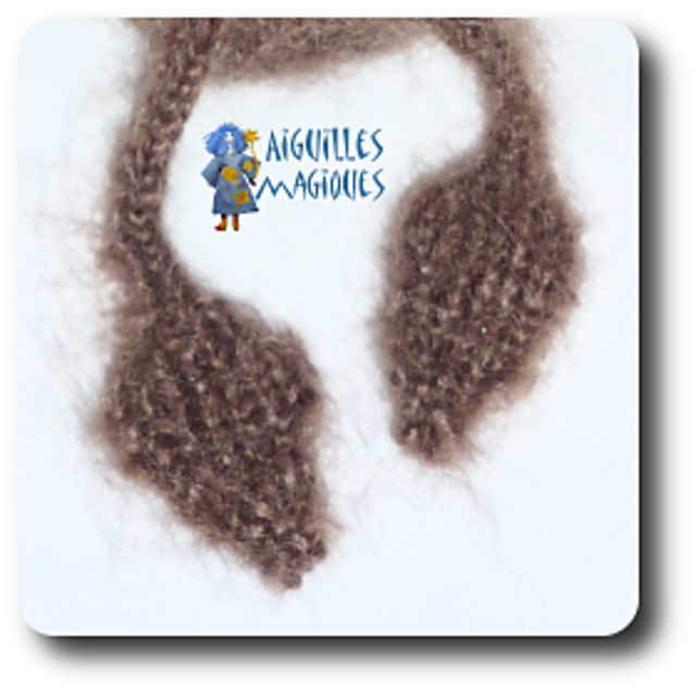 Feuilles à tricoter en rond - Leave knitted in the round