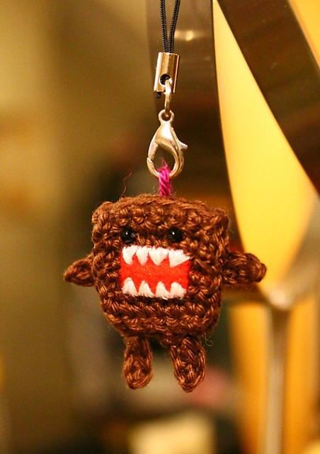 Tiny Domo-kun mobile phone hanger