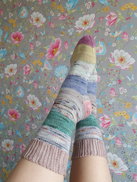 No Purl Cuff Down Socks