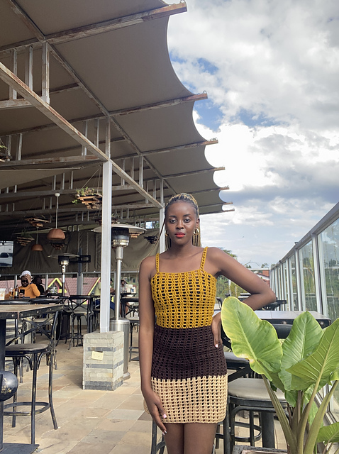Caramel Mesh Dress