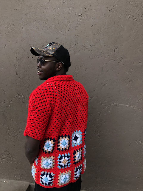 Summer Bunny Granny Square Shirt