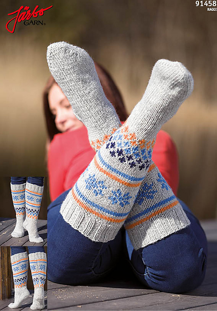 91458 Raggsockor med stjärnor och ränder