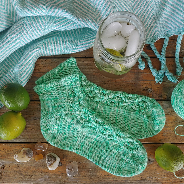 Mint Mojito Socks Toe Up