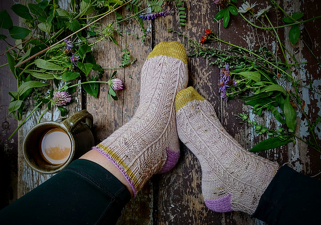 Botanical Socks Cuff Down