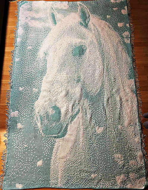 Overlay Mosaic "HORSE UNDER ALMOND TREE"