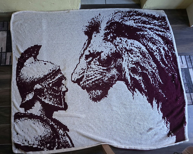 Overlay Mosaic "GLADIATOR AND LION"