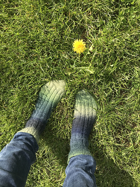 Chaussettes toe up en côtes