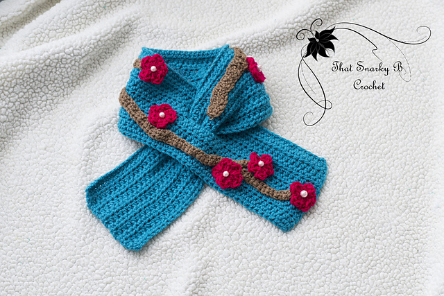 Cheery Cherry Blossom Buttonhole Cowl
