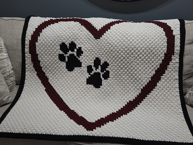 Paws on My Heart Blanket