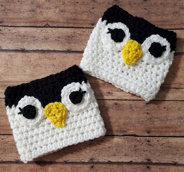 Peek-a-boo penguin boot cuffs