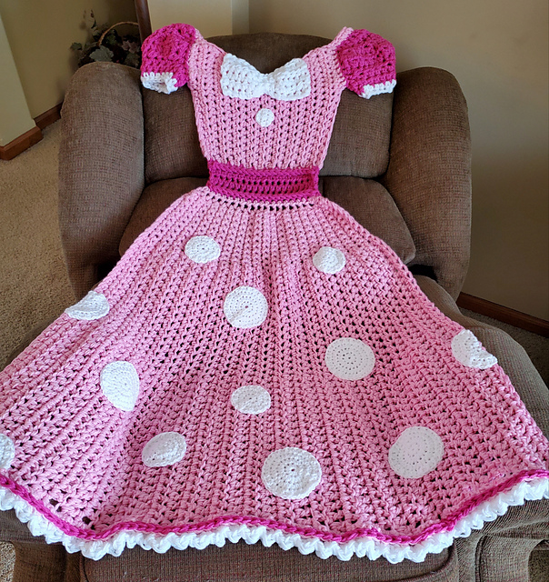 Polka Dot Party Dress Blanket