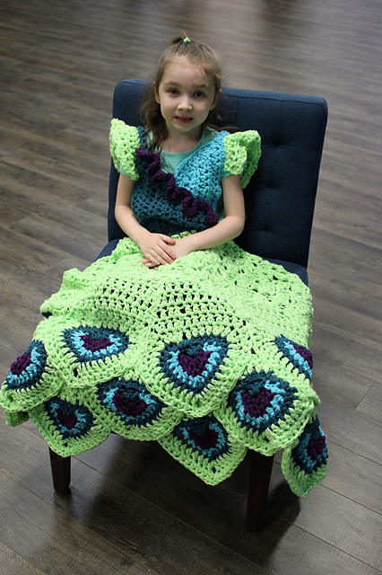 Ravelry: Peacock Princess Dress Blanket pattern by Carol L Hladik