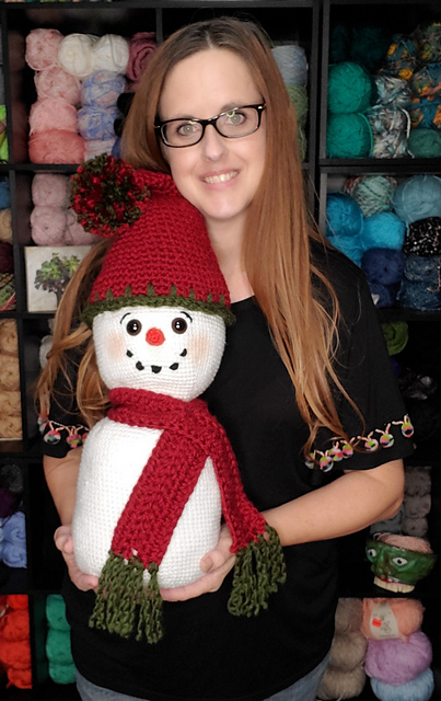 Large Crocheted Snowman