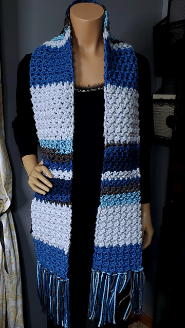 Bulky Striped Scarf
