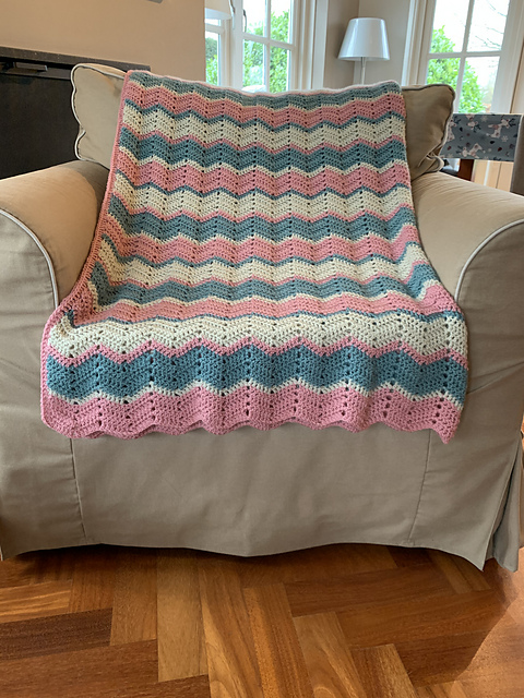 Vrolijke strependeken / Happy stripes blanket