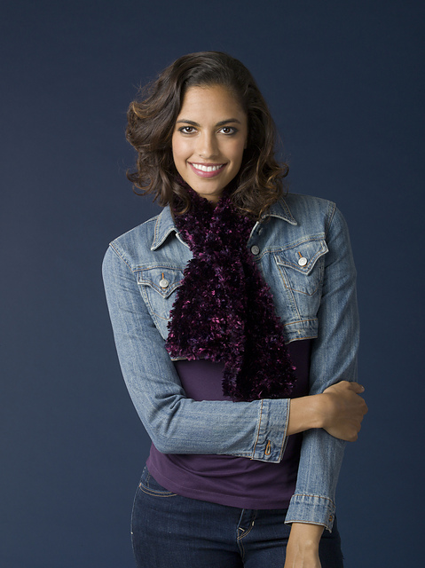 Purple Stitch Project Thread Through Scarf