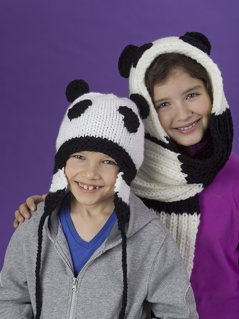 Panda Hooded Scarf & Panda Man Hat