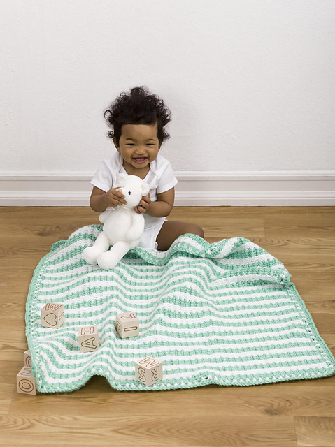 Minty Stripes Baby Blanket